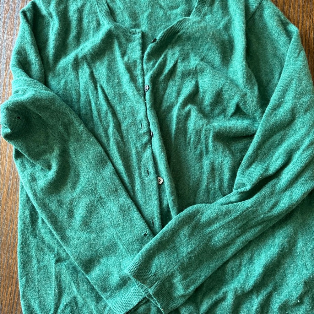 Cashmere Green Cardigan women’s size L